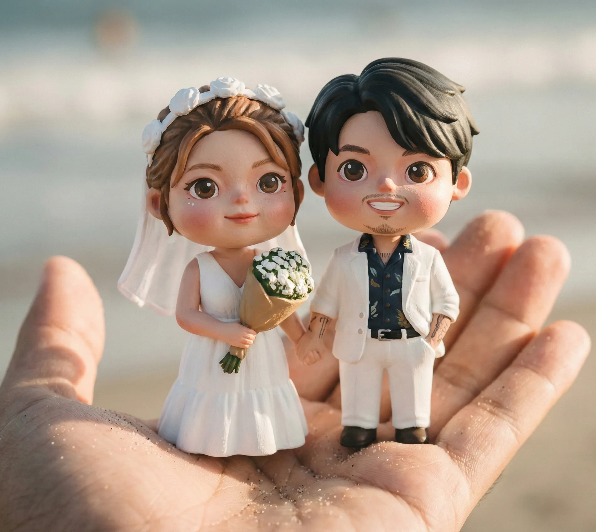 Art Toy Before and After on Hand